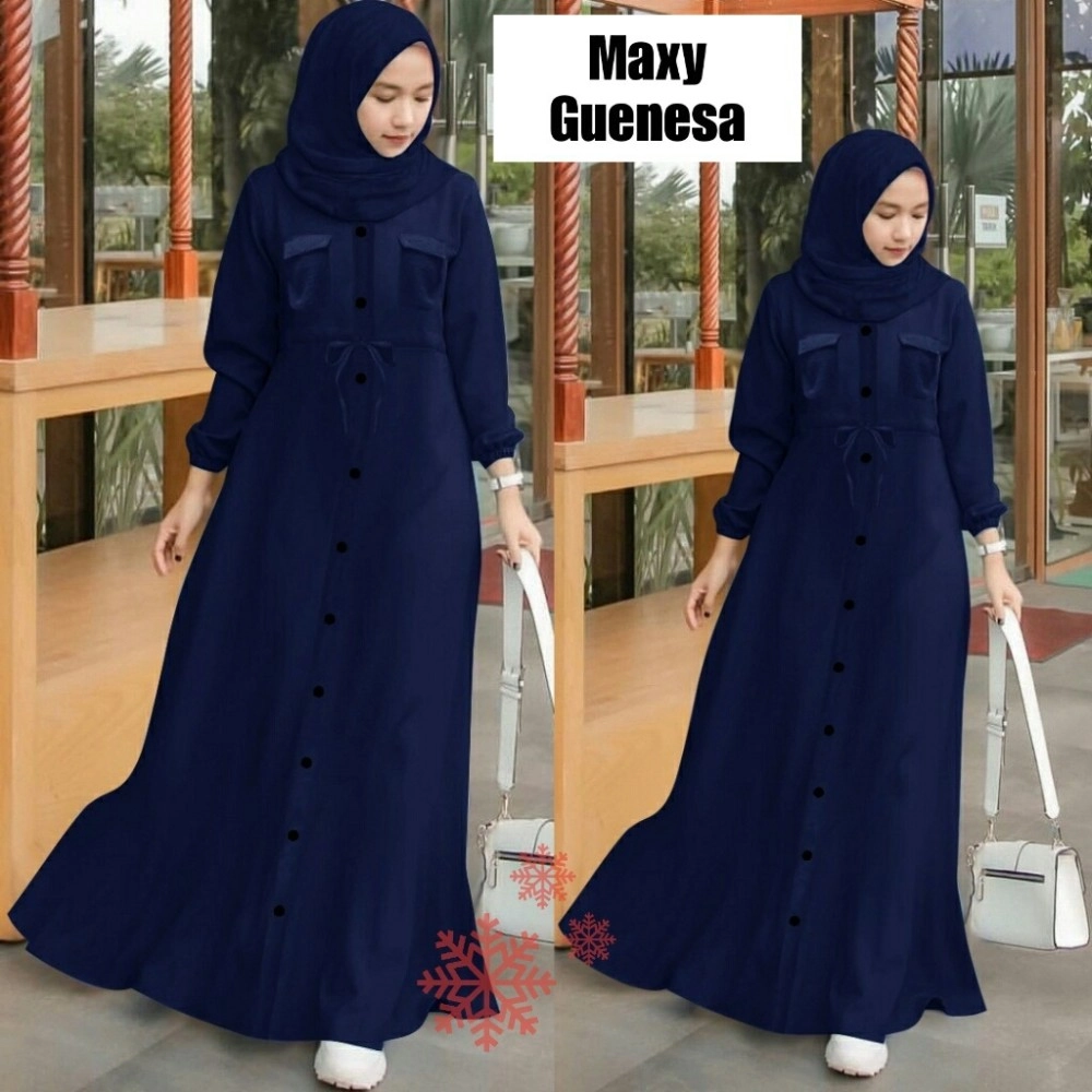 Baju Korea Hj Maxi Guenesa Or Navy
