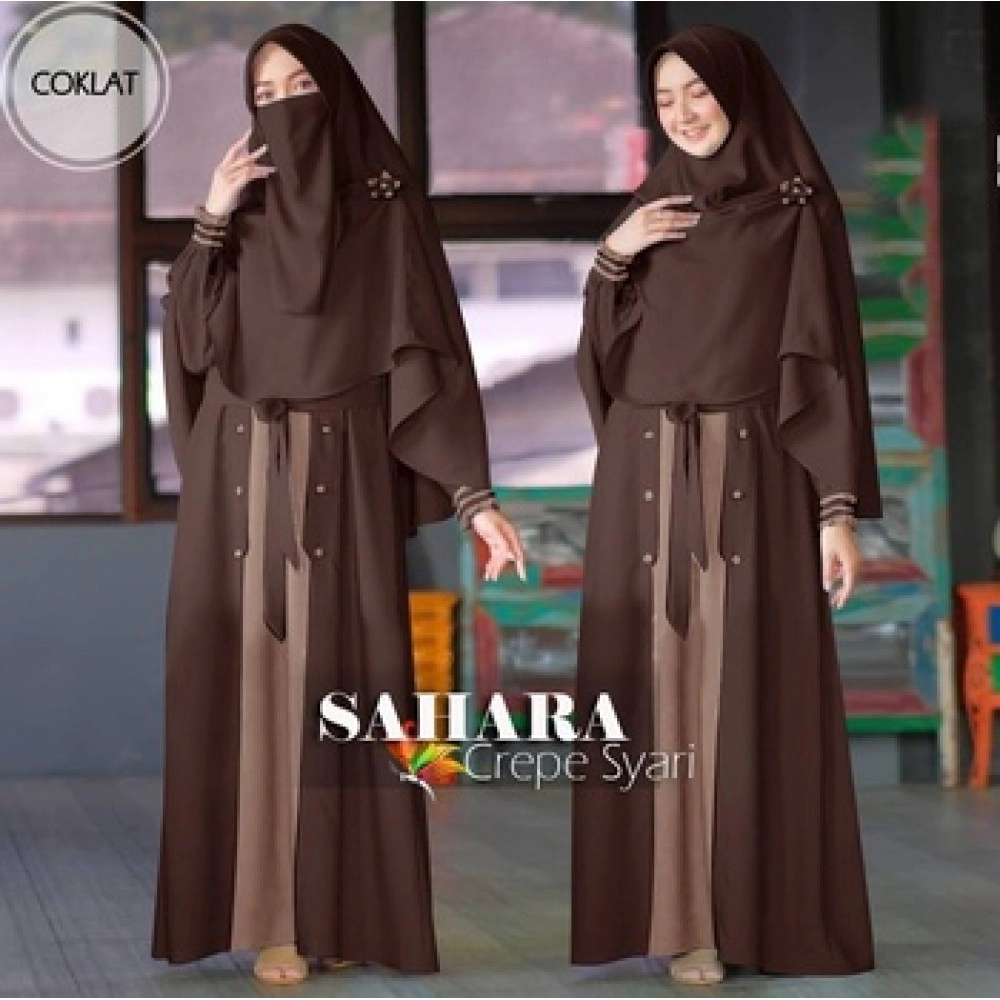 Baju Wanita Hj Syari Sahara Jc Mocca