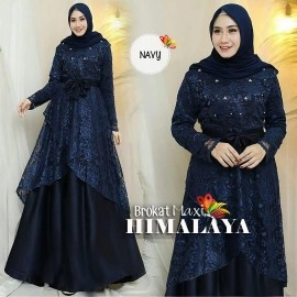Baju Wanita Hj Maxi Himalaya Jc Navy