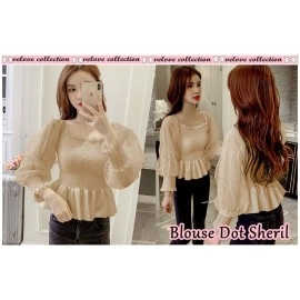 Baju Wanita Blouse Dot Sheril Vl Coksu