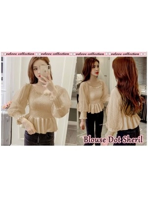 Baju Wanita Blouse Dot Sheril Vl Coksu