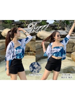 Baju Wanita St 2In1 Tie Dye Gisela Ql Bluesky