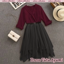 Baju Wanita Drs Tutu Ayumi Vl Maroon