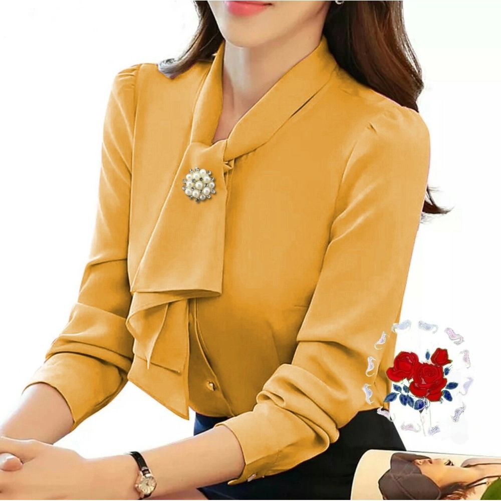 Baju Korea Blouse Yosie Ij Mustard