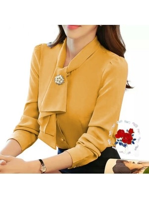 Baju Korea Blouse Yosie Ij Mustard