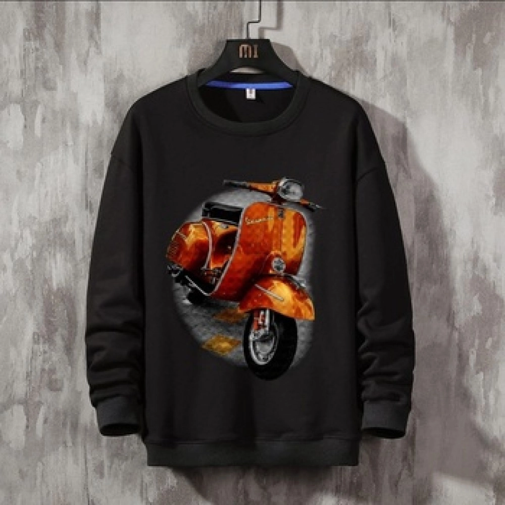 Baju Pria Top Baju Sweater Vespa Cs Hitam Baju Pria Top Baju Sweater Vespa Cs Hitam