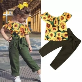 Baju Anak Kd St Sunflower Ks Hijau