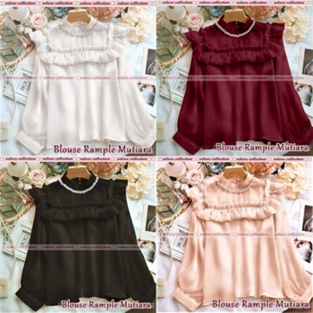 Baju Wanita Blouse Rample Mutiara Vl Baju Wanita Blouse Rample Mutiara Vl