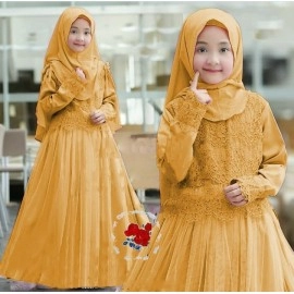 Baju Anak Kd Syari Shalomar Mustard