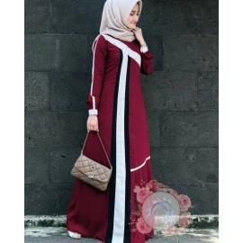 Baju Korea Hj Maxi Morika Jk Maroon