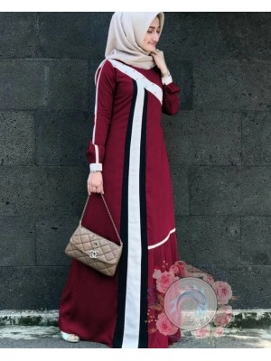 Baju Korea Hj Maxi Morika Jk Maroon