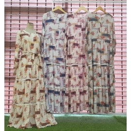 Baju Wanita Gamis Rayon Renda