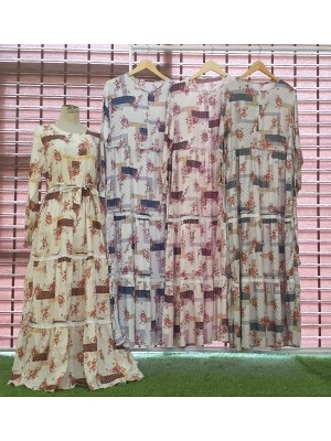 Baju Wanita Gamis Rayon Renda