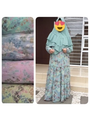 Baju Wanita Gamis Chiffon Faiza