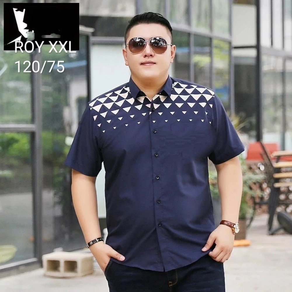 Baju Pria Jumbo Kmj Man Roy Pp Navy