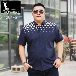 Baju Pria Jumbo Kmj Man Roy Pp Navy