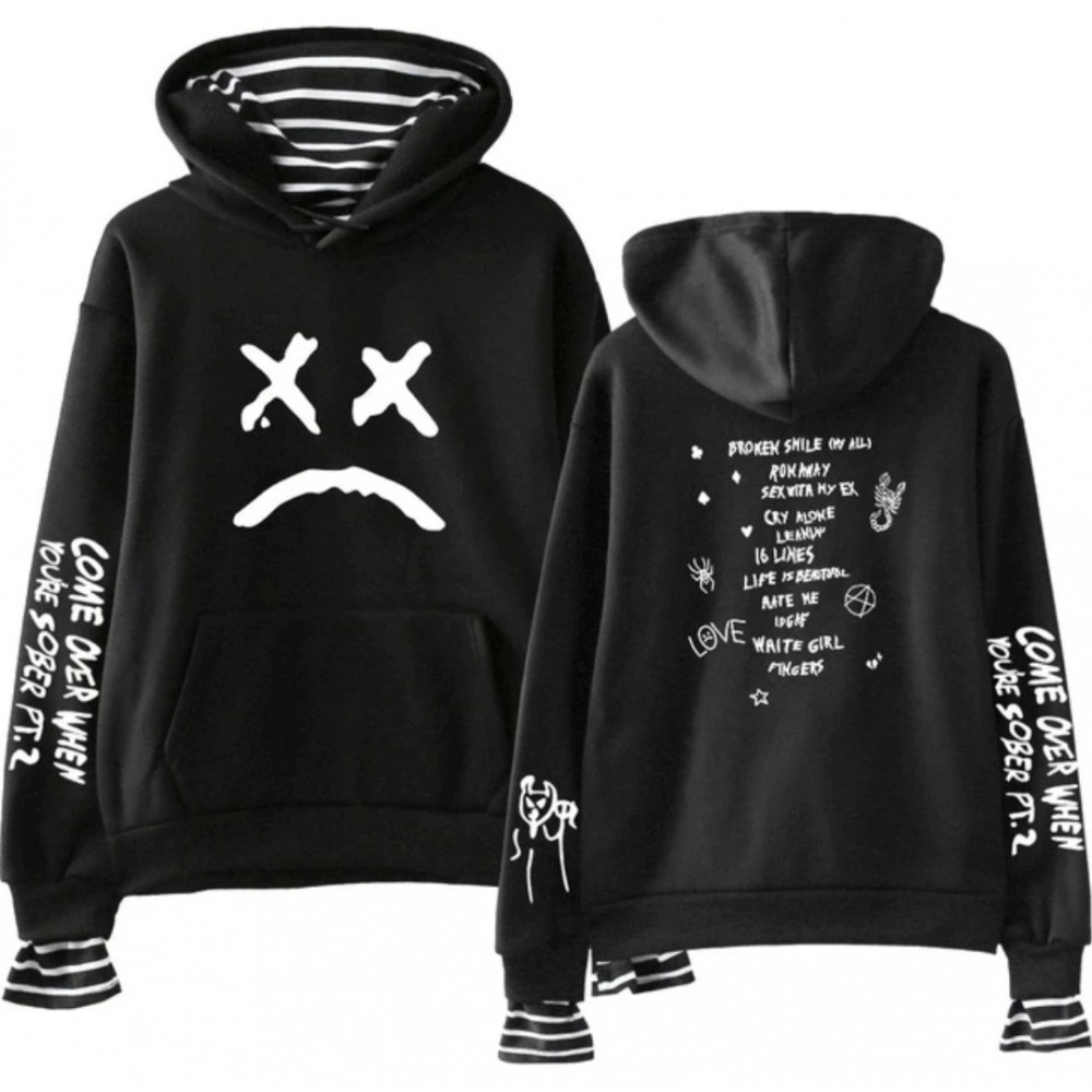 Baju Pria Sw Hoodie Smile Broken Or Black Baju Pria Sw Hoodie Smile Broken Or Black
