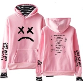 Baju Pria Sw Hoodie Smile Broken Or Pink