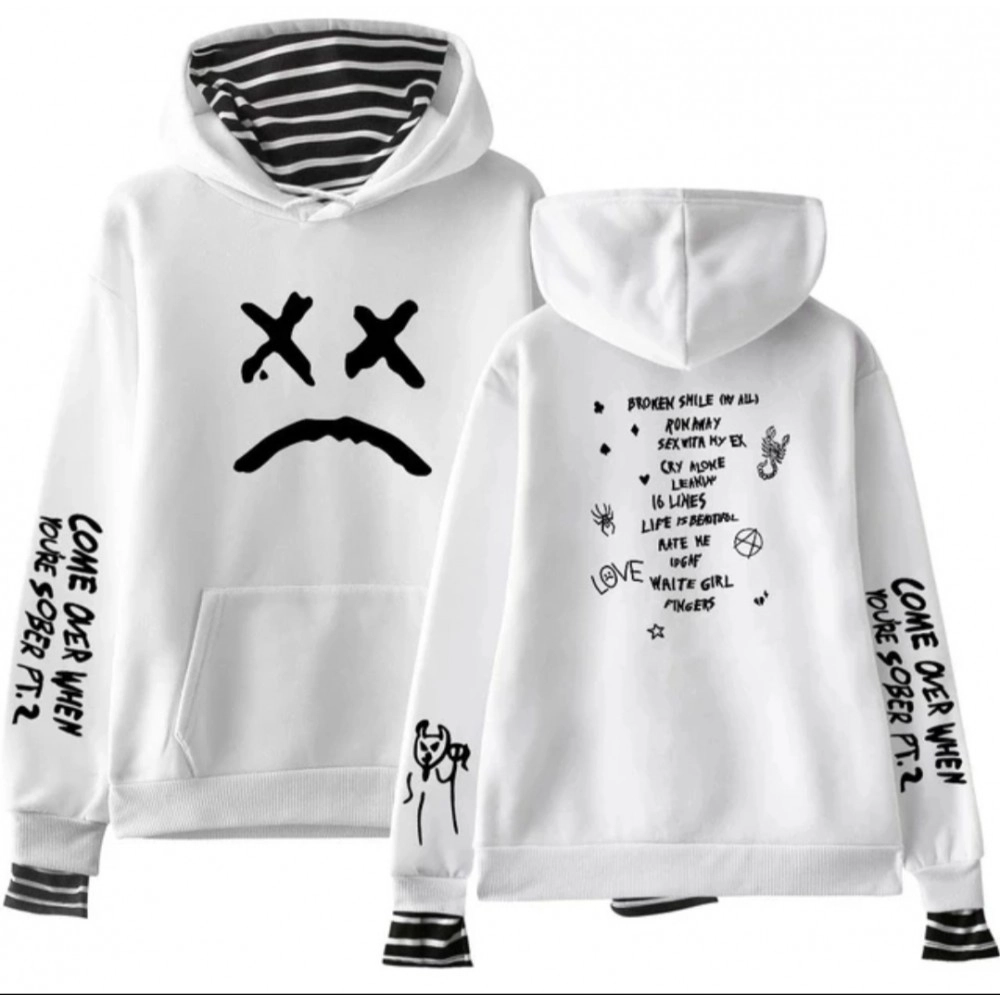 Baju Pria Sw Hoodie Smile Broken Or White Baju Pria Sw Hoodie Smile Broken Or White