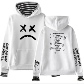 Baju Pria Sw Hoodie Smile Broken Or White