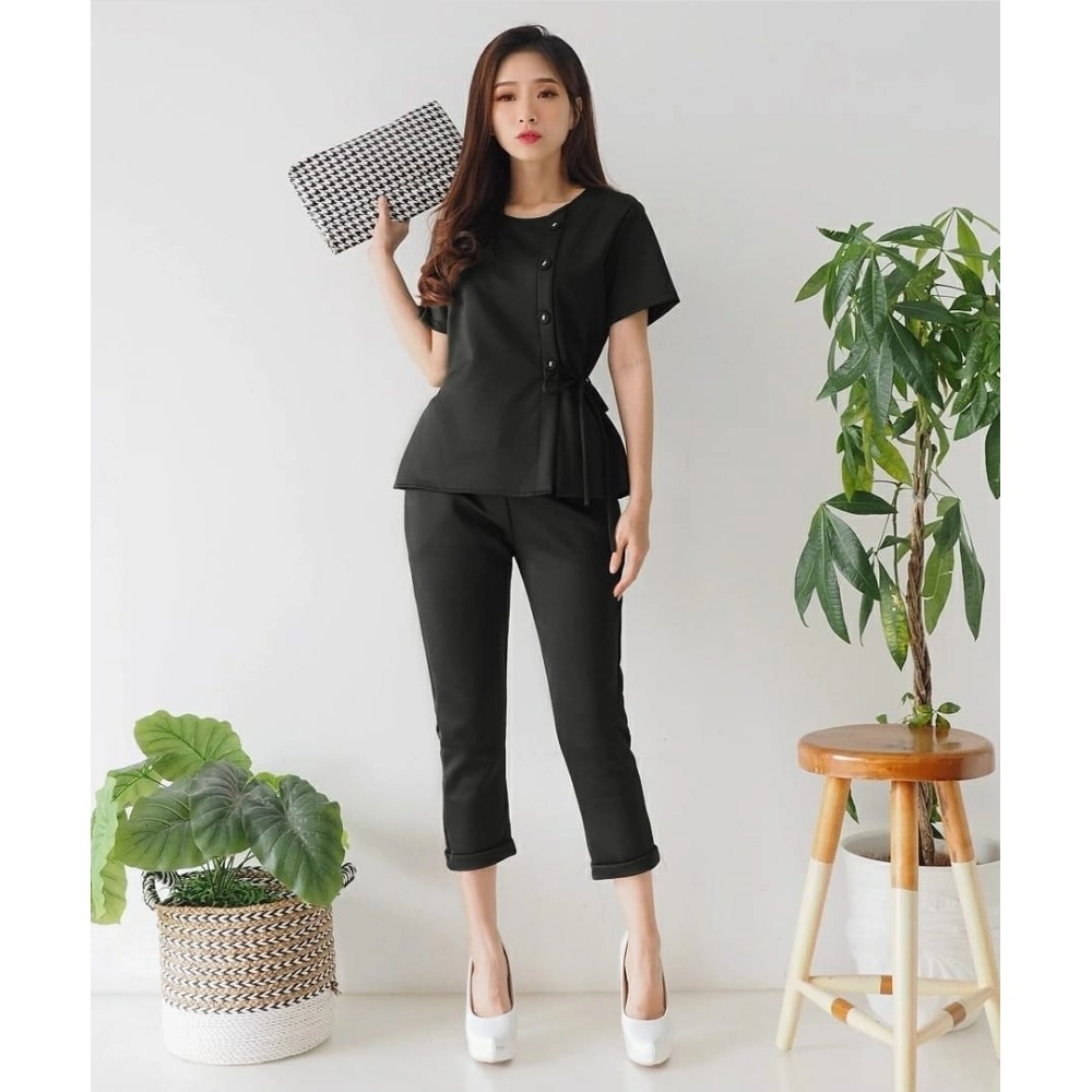 Baju Korea St Scuba Ross Hs Hitam