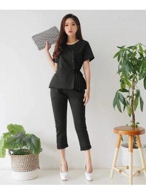 Baju Korea St Scuba Ross Hs Hitam