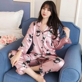 Baju Korea St Satin Pp Rabbit Hs Pink