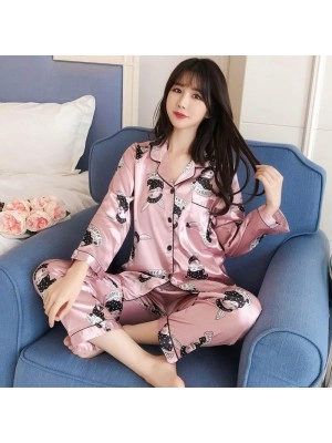 Baju Korea St Satin Pp Rabbit Hs Pink