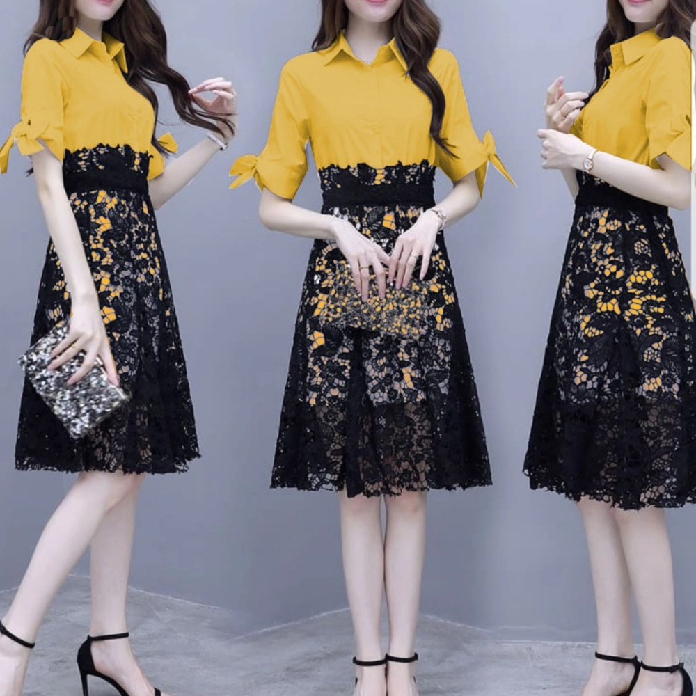 Baju Korea St Viera Hn Mustard
