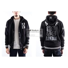 Baju Pria Jkt Premium Hoodie Nuff Pp Hitam