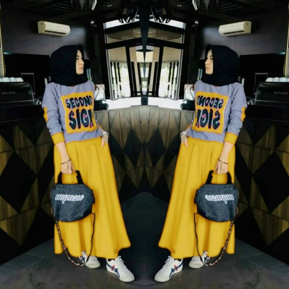 Baju Korea St Sign Ff Mustard