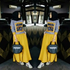Baju Korea St Sign Ff Mustard