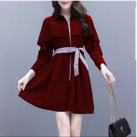 Baju Korea Drs Wilona Hn Maroon