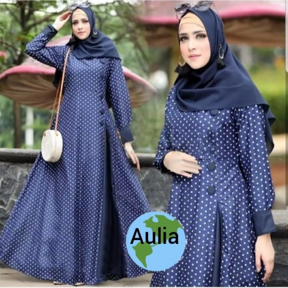 Baju Korea Hj Maxi Muslim Aulia Or Navy Baju Korea Hj Maxi Muslim Aulia Or Navy