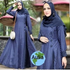 Baju Korea Hj Maxi Muslim Aulia Or Navy