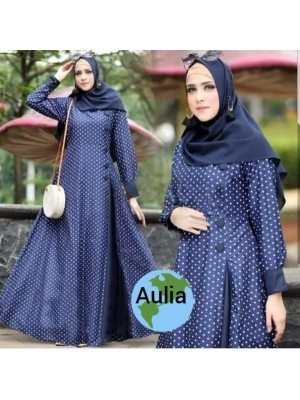 Baju Korea Hj Maxi Muslim Aulia Or Navy