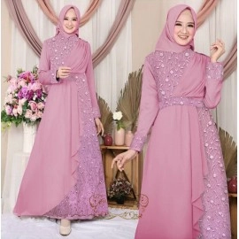 Baju Korea Hj Maxi Zeline Ff Dusty