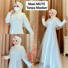 Baju Wanita Hj Maxi Mute Vs Putih