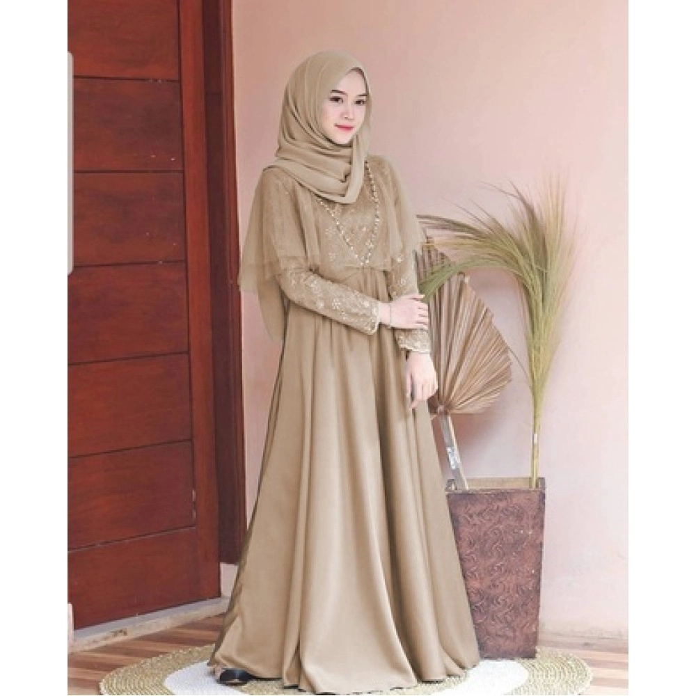 Baju Wanita Hj Maxi Edeline Ra Mocca Baju Wanita Hj Maxi Edeline Ra Mocca