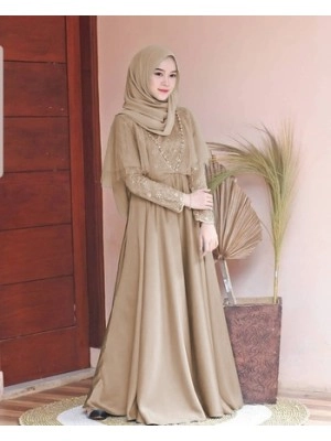 Baju Wanita Hj Maxi Edeline Ra Mocca