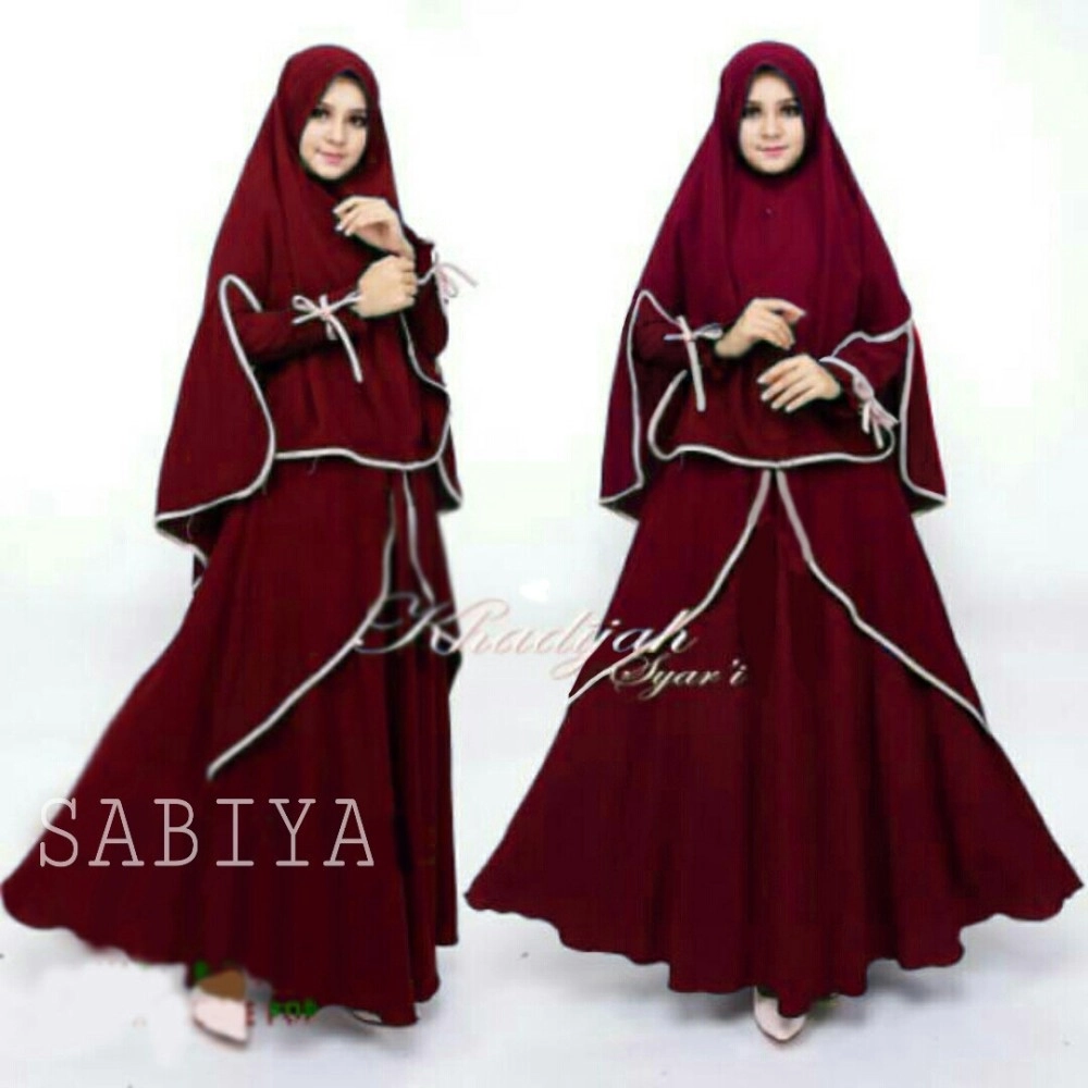 Baju Korea Hj Syari Sabiya Ks Maroon