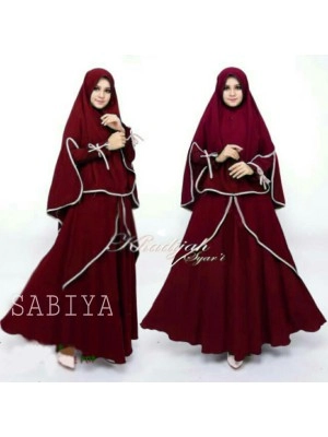 Baju Korea Hj Syari Sabiya Ks Maroon