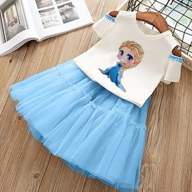 Baju Anak Kd St Frozen Led Sl Blue