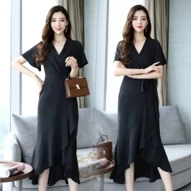 Baju Korea Drs Nelly Ff Hitam