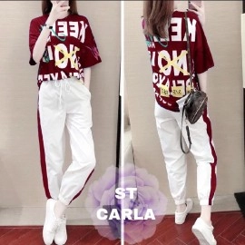 Baju Korea St Carla Rd Maroon