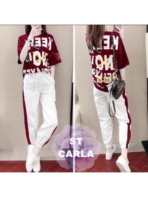 Baju Korea St Carla Rd Maroon
