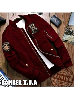 Baju Pria Bomber Xua Jc Maroon