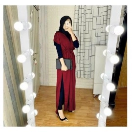 Baju Wanita Cardi Kynara Vl Maroon