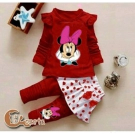 Baju Anak Kd St Lorinda Mickey Ch Red TF