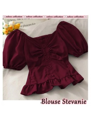 Baju Wanita Blouse Stevanie Vl Maroon